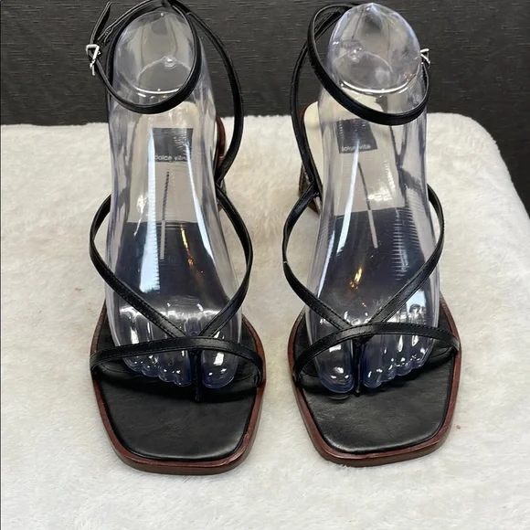 Dolce Vita Black Heels‎ with Ankle Strap - Picture 3 of 9